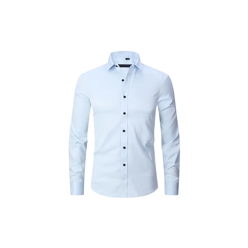 Business Plain Blended Synthetic Fabrics Shirt-10