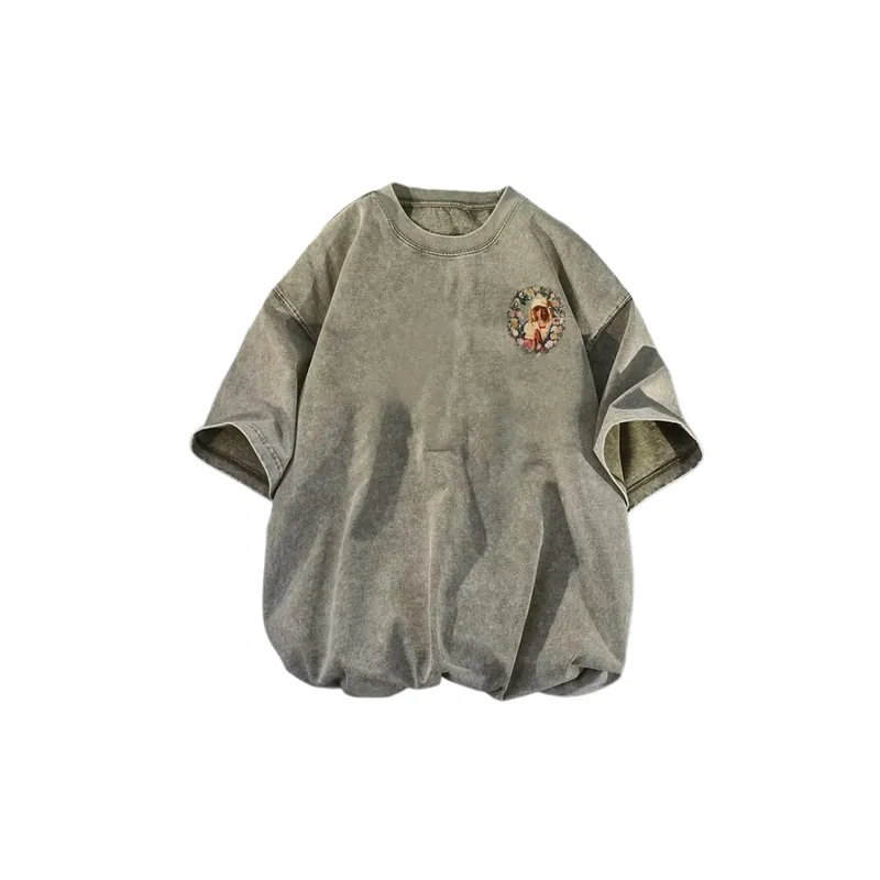 Retro Washed Distressed T Shirt