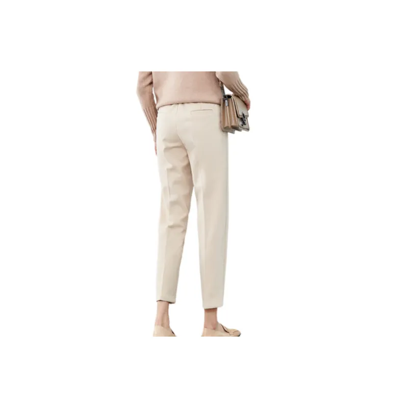 Simple Maximum Comfort Cotton Suit Trousers Women-8