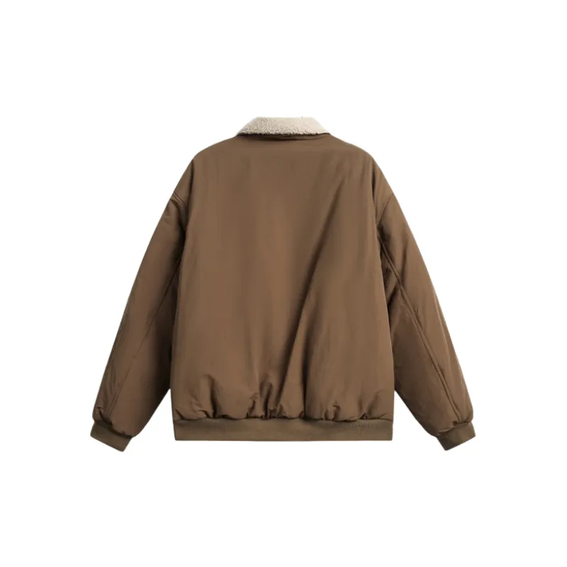 Retro Warming Blended Synthetic Fabrics Quilted Jacket-1