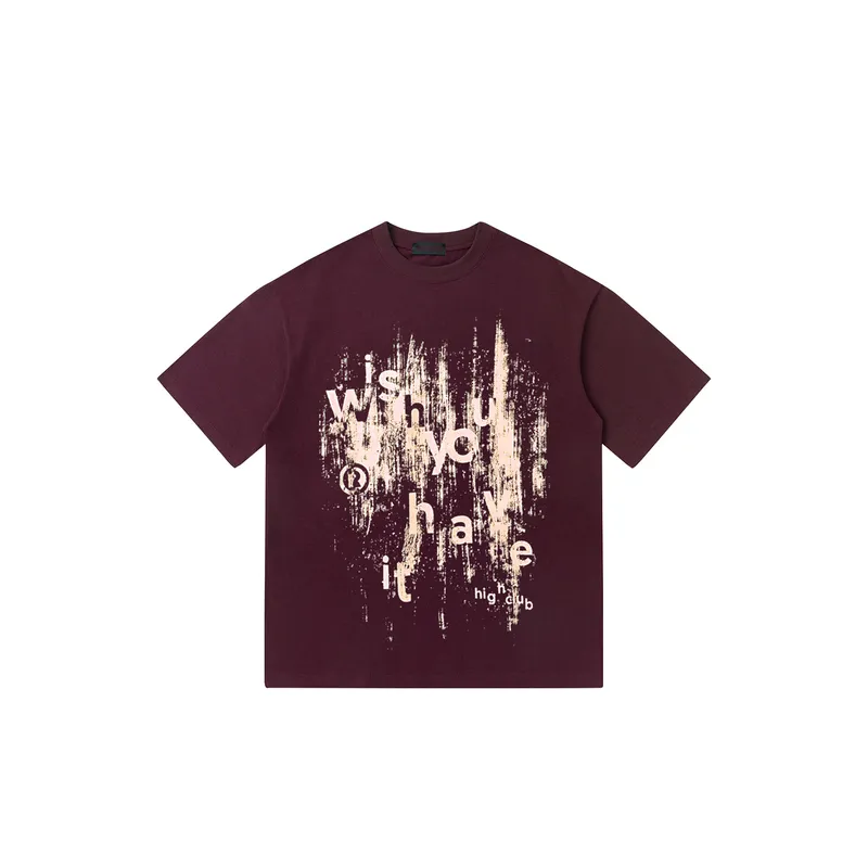 Ink Splashed Cotton T Shirt-4