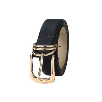 Fashionable Plain Leather Belt Women