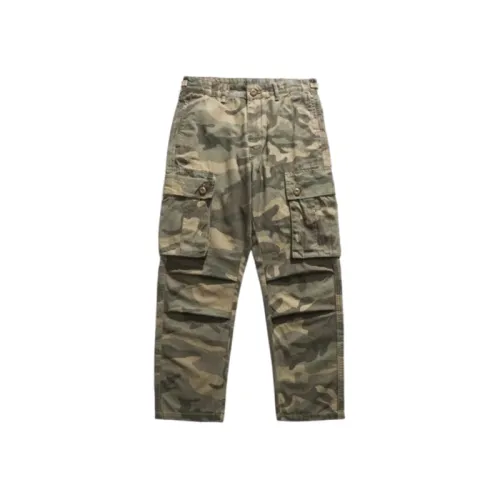 Trendy Casual Straight Loose Camouflage Retro High Street Pants