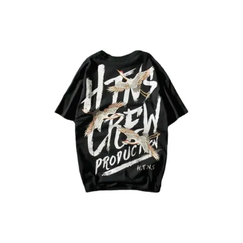Trendy Hip Hop Printed Short sleeved Loose T shirt