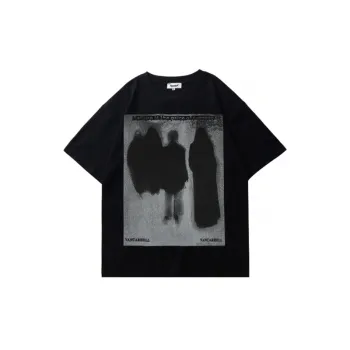Street Tide Dark Graffiti Oversize Short Sleeve T Shirt