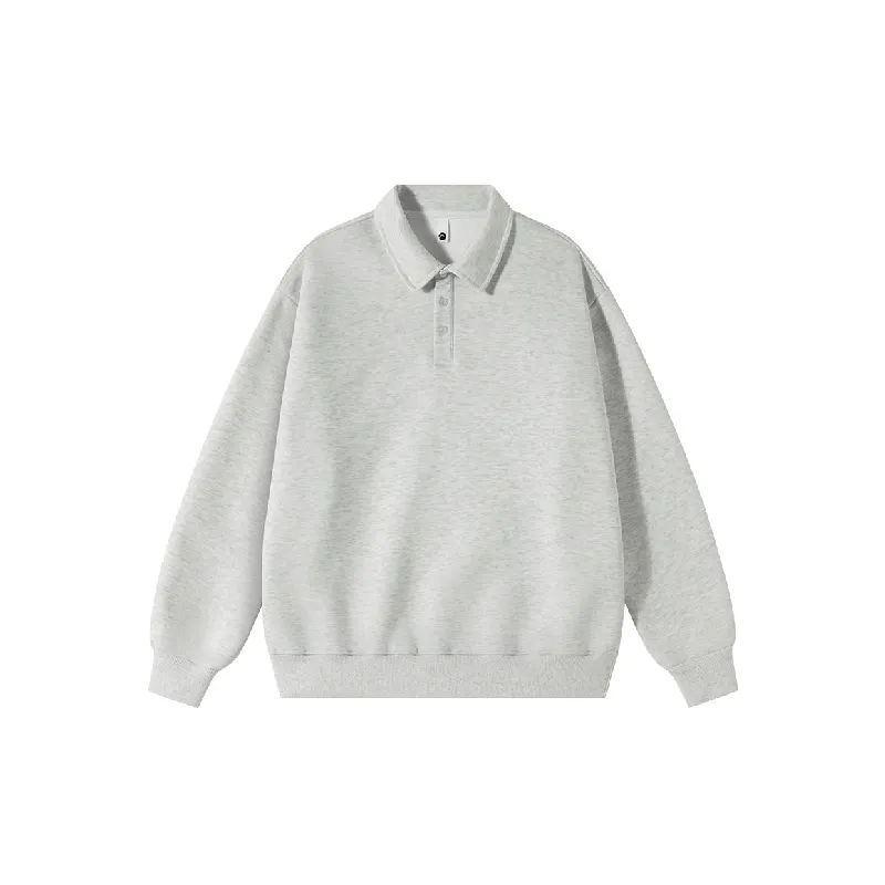Loose Plain Corduroy Polo Unisex-6