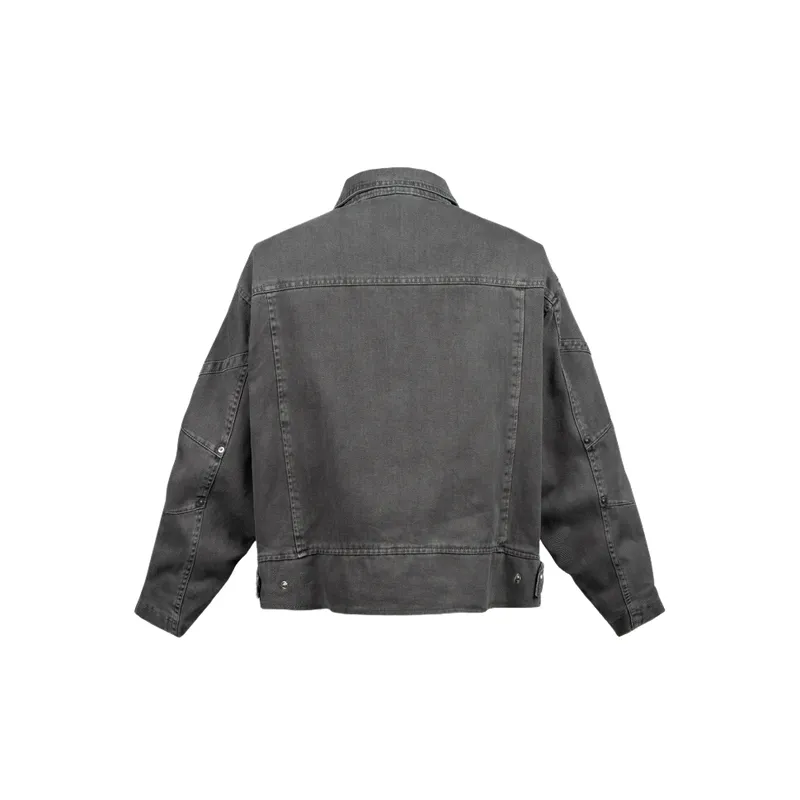 Retro Fashionable Washed Cotton Jacket-1