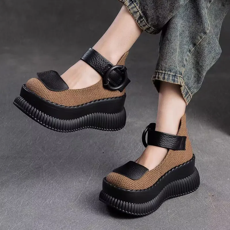 Retro Casual Mary Jane Shoes-7