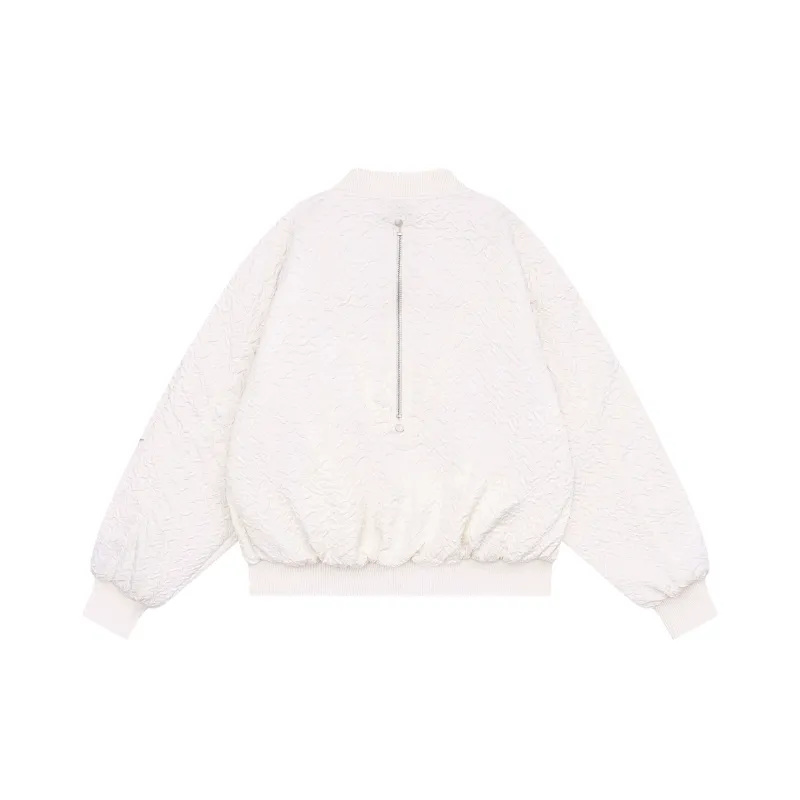 High Street Retro Multi zipper Decorated Flight Jacket-3