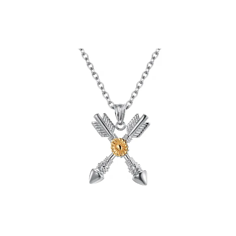 Street Retro Arrow Sunflower Trendy Necklace
