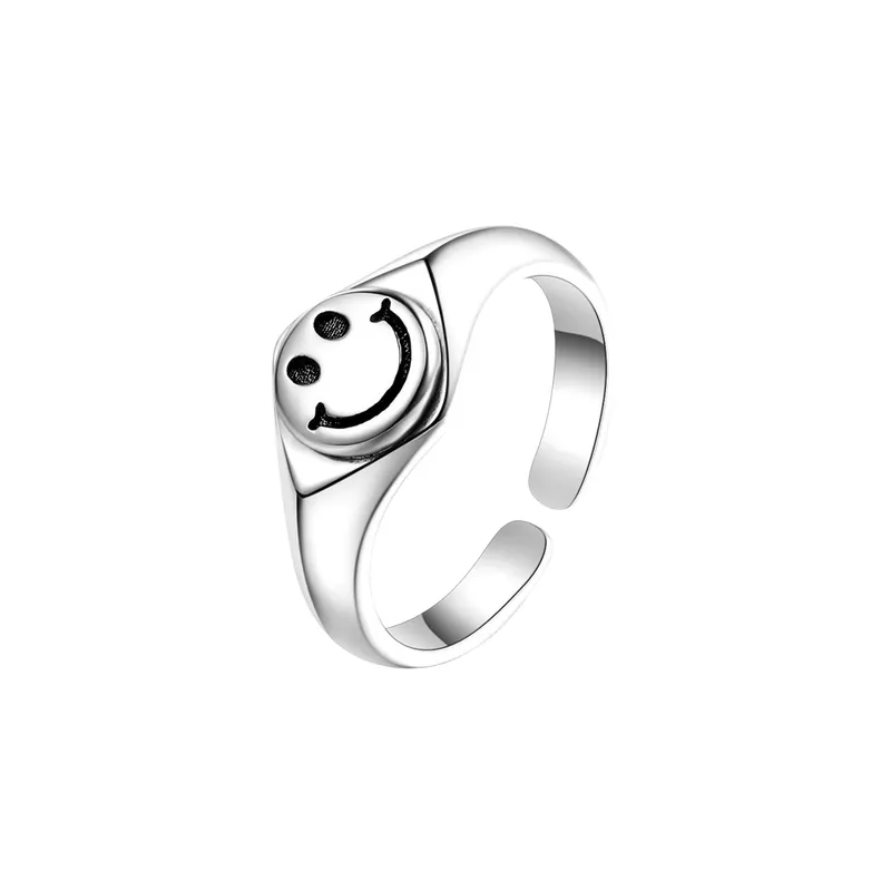 Five Pointed Star Smiley Face Ring-8