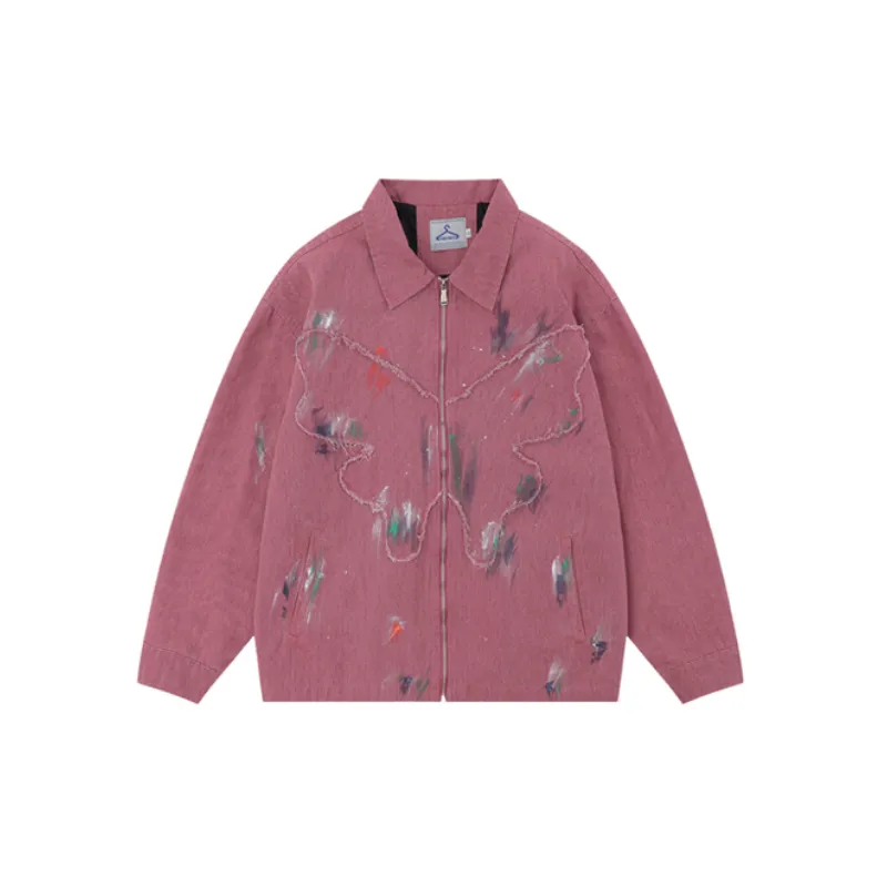 Butterfly Vintage Denim Jacket-0