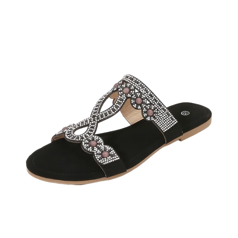 Fashionable Rhinestone Beach Sandals-3