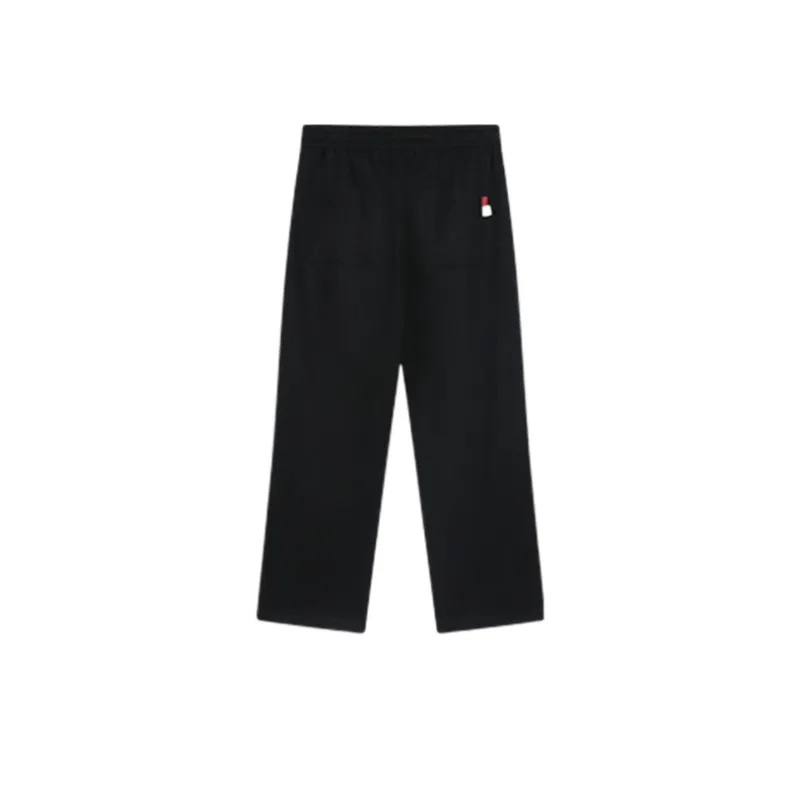 Solid Color Trendy Embroidered Logo Drawstring Casual Pants-6