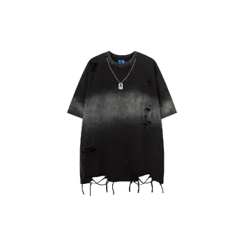 Ombre Ripped 100% Cotton T Shirt Unisex