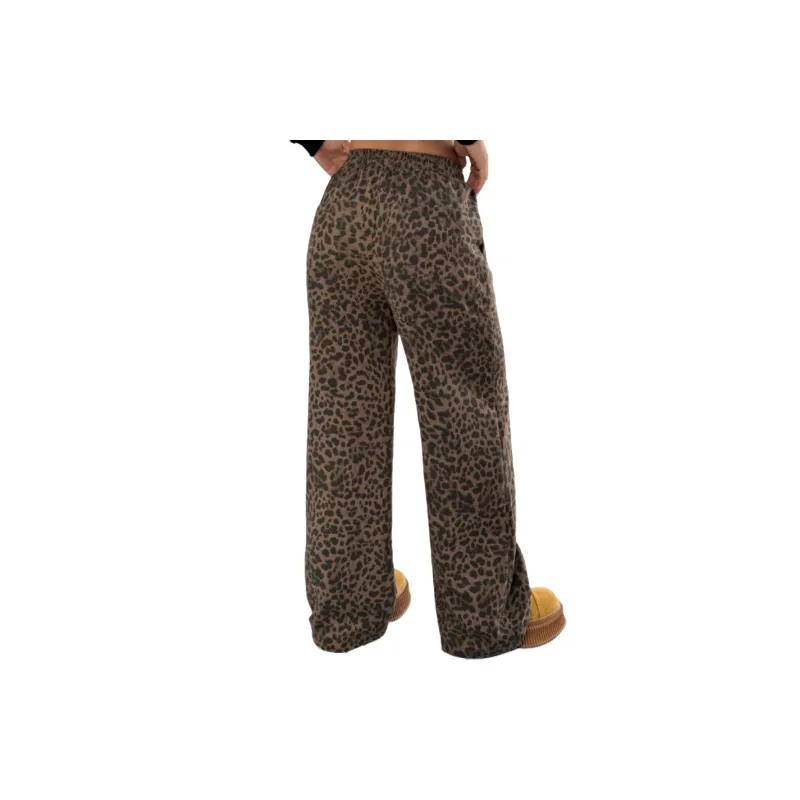 Street Straight Leg Cotton Casual Pants Women-1