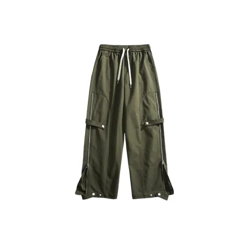 Loose Zipper Wide Leg Pants