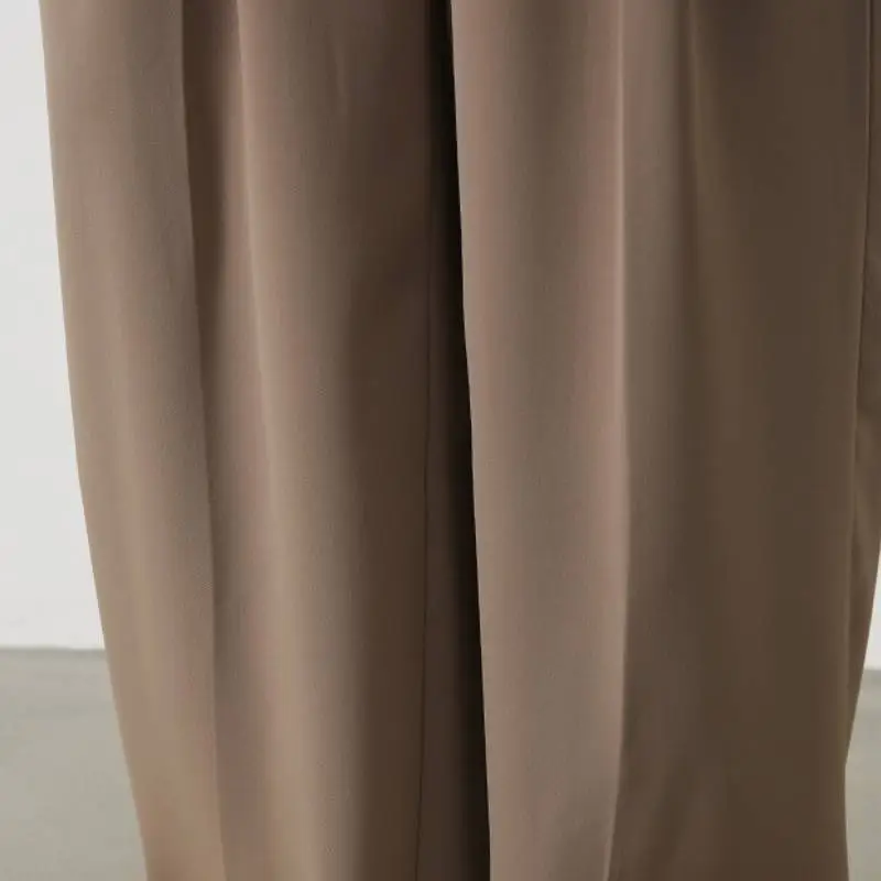 Casual Loose Blended Synthetic Fabrics Suit Trousers-3