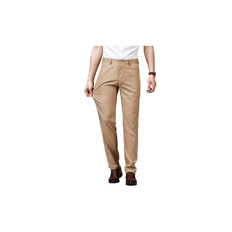 Casual Plain Cotton Blended Fabric Suit Trousers Unisex-4
