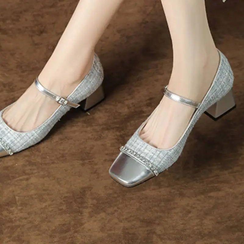 Elegant Rhinestone Mary Jane Shoes-4