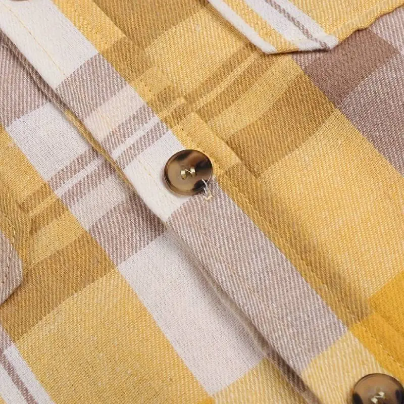 Striped Loose Polyester Shirt Women-4