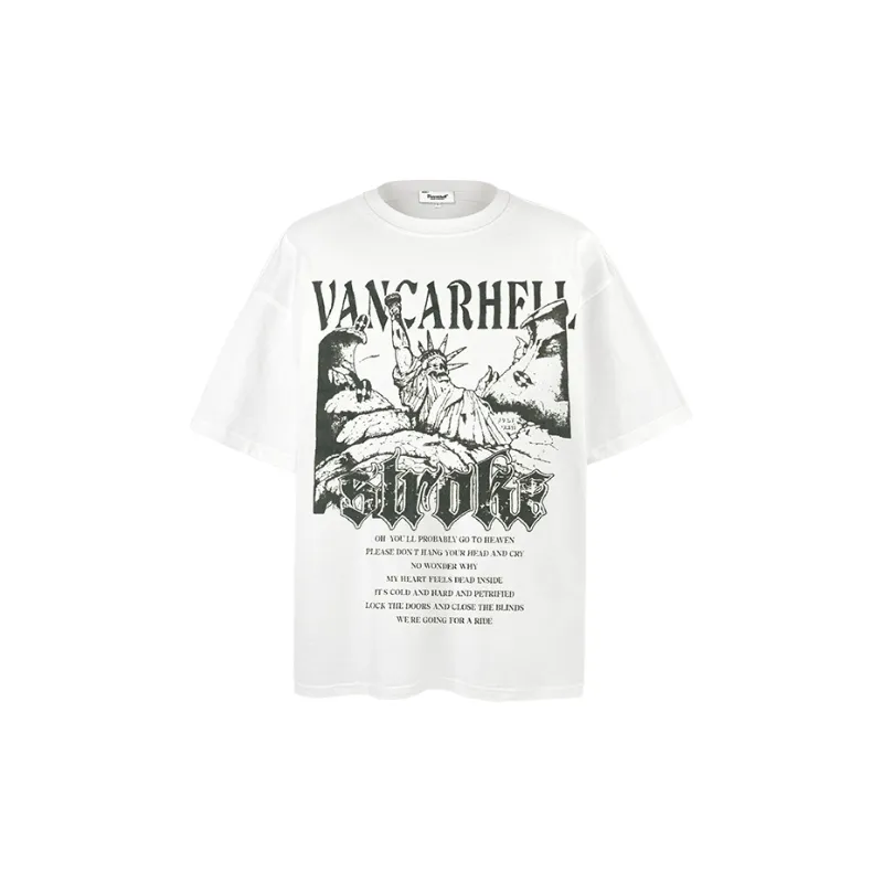 Retro Loose Cotton T Shirt-2