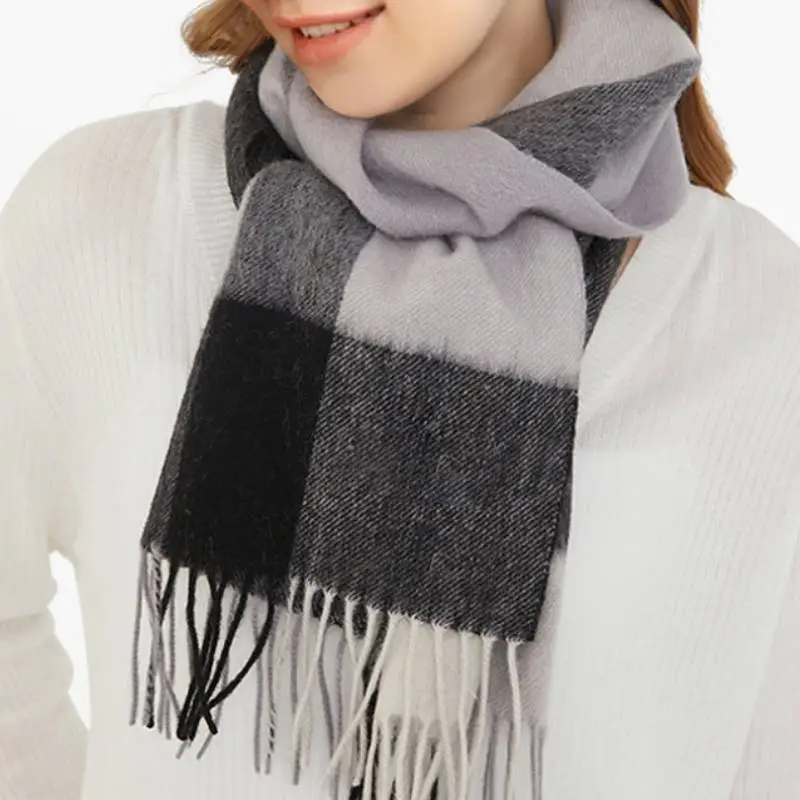 Retro Plaid Shawl-4