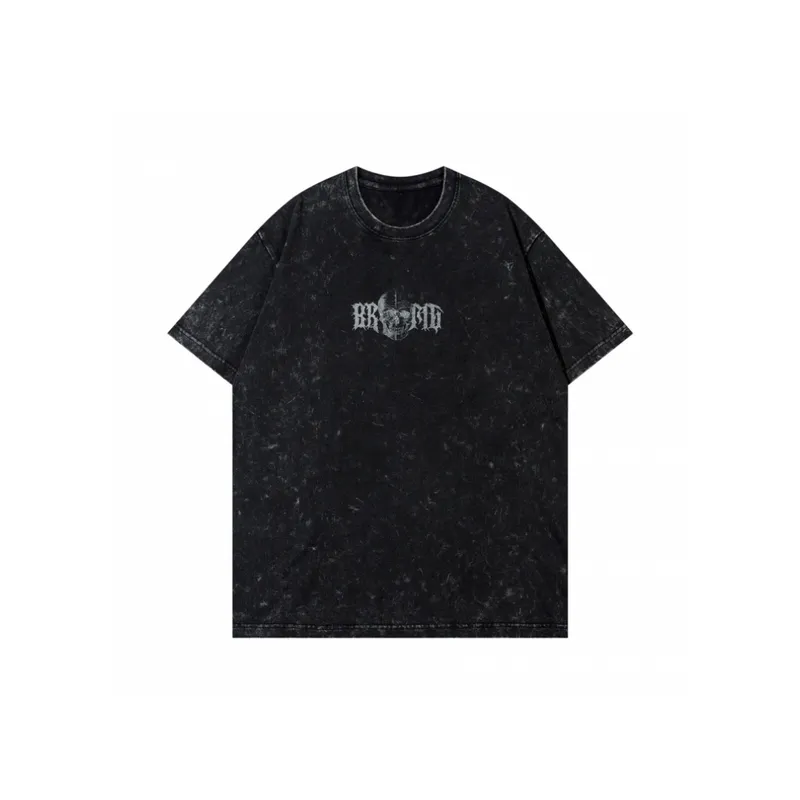 Dark Skull Print Oversize Casual T Shirt-0