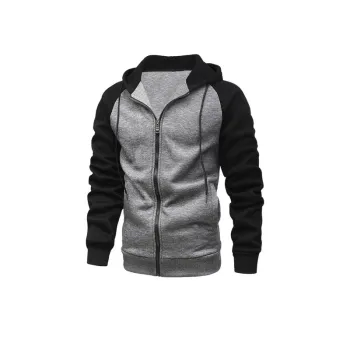 Zipper Contrast Color Sweatshirt