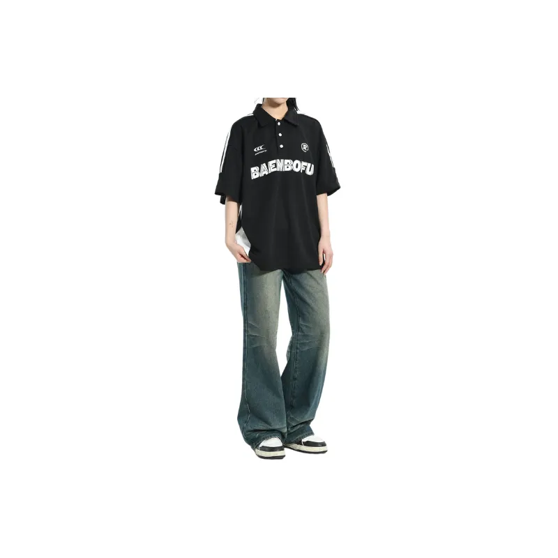 Street Fashion Lapel T Shirt-3