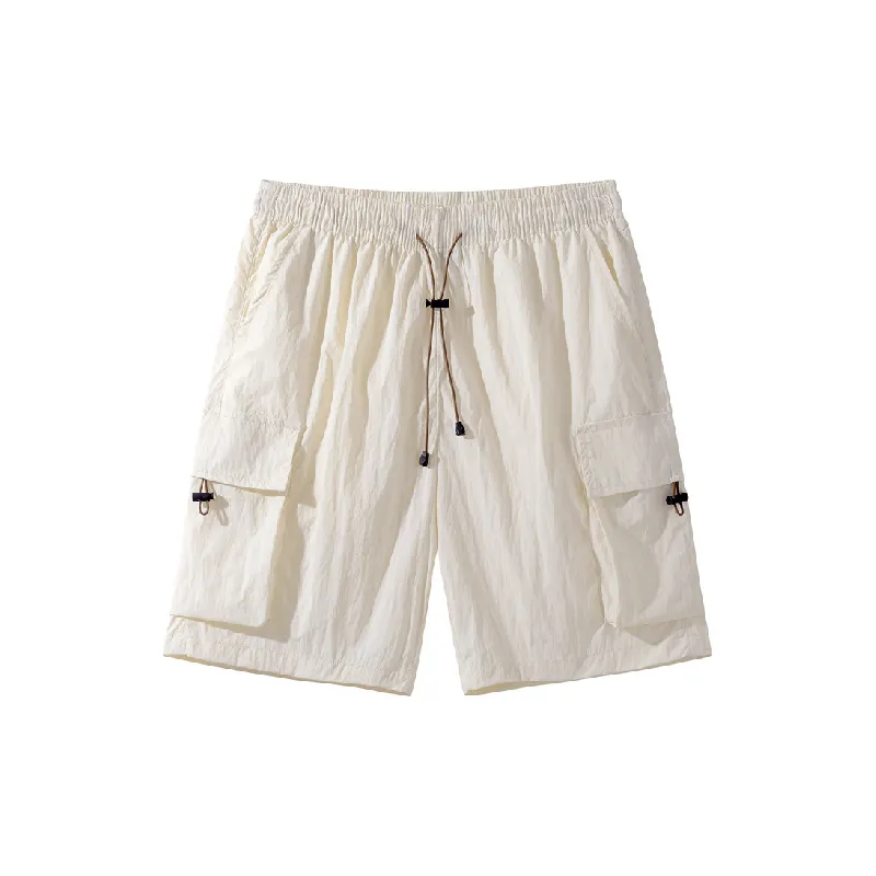 Outdoor Sporty Nylon Cargo Shorts-0