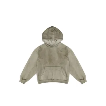 Retro Dressed Old Hole Lined Velvet Casual Hooded Sweater