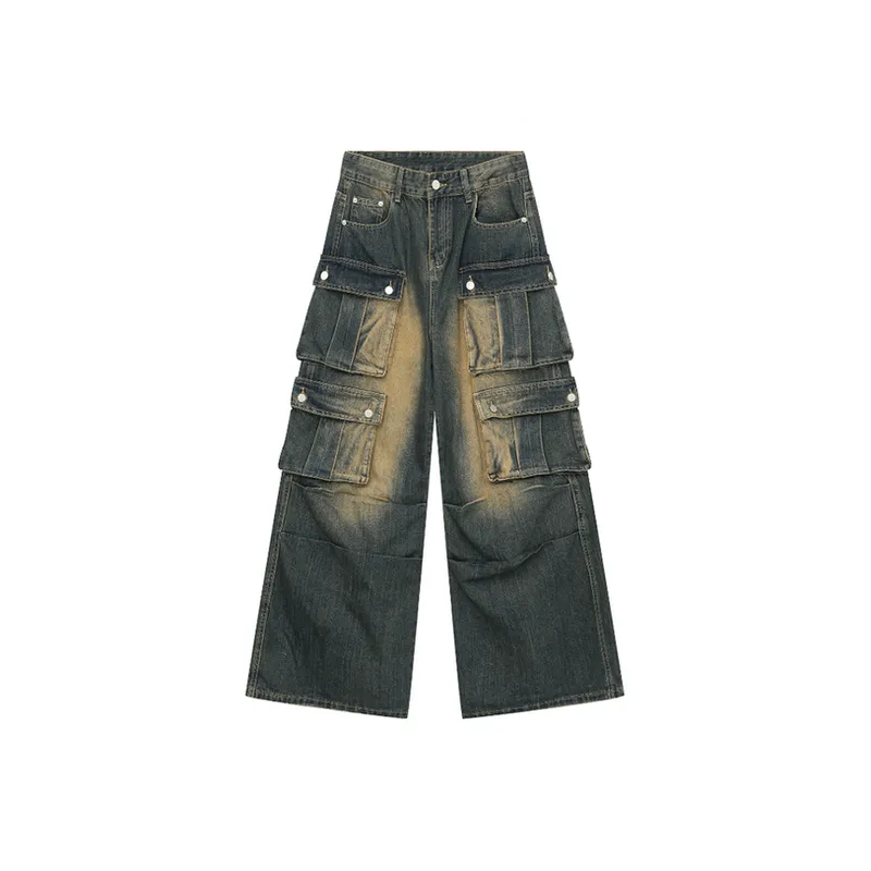 Retro Distressed Work Jeans
