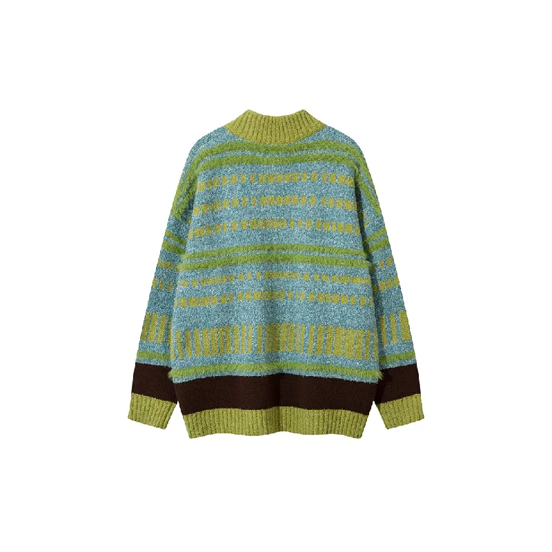 Retro Trendy Dense Loop Yarn Sweater-7