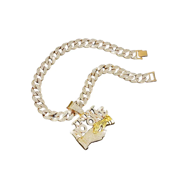 Hip Hop Alloy Pendant Necklace-3