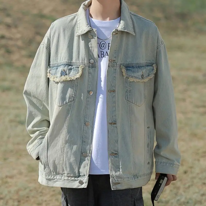 Street Retro Cotton Blended Fabric Jacket-2