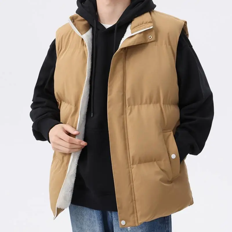 Simple Warm Polyester Vest-12