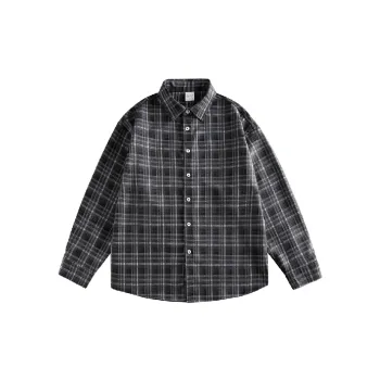 Basics Plaid Blended Synthetic Fabrics Shirt