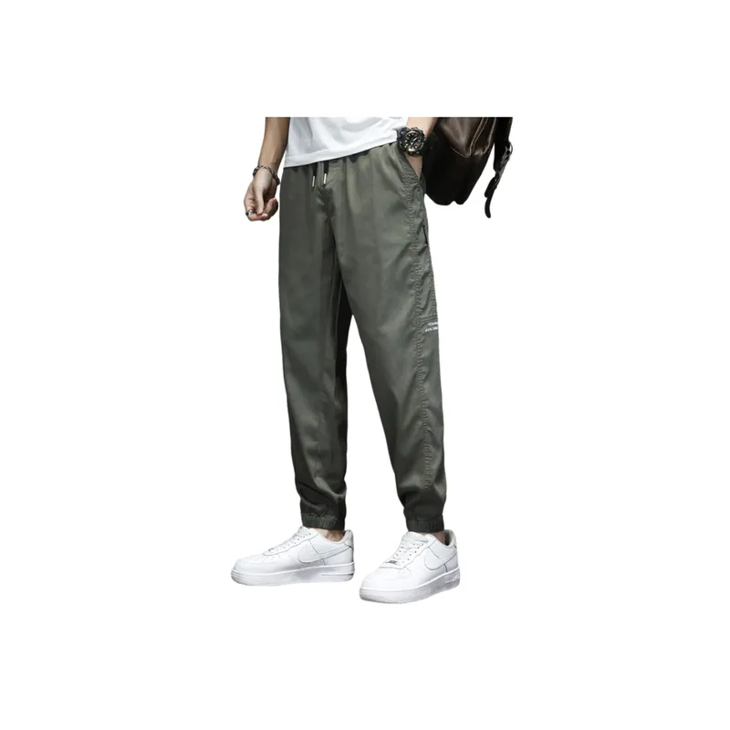 Solid Color Simple Multi color Stretch Casual Pants-5