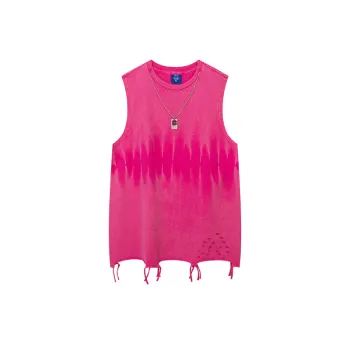 Street Tide Tie Dye Washed Vest