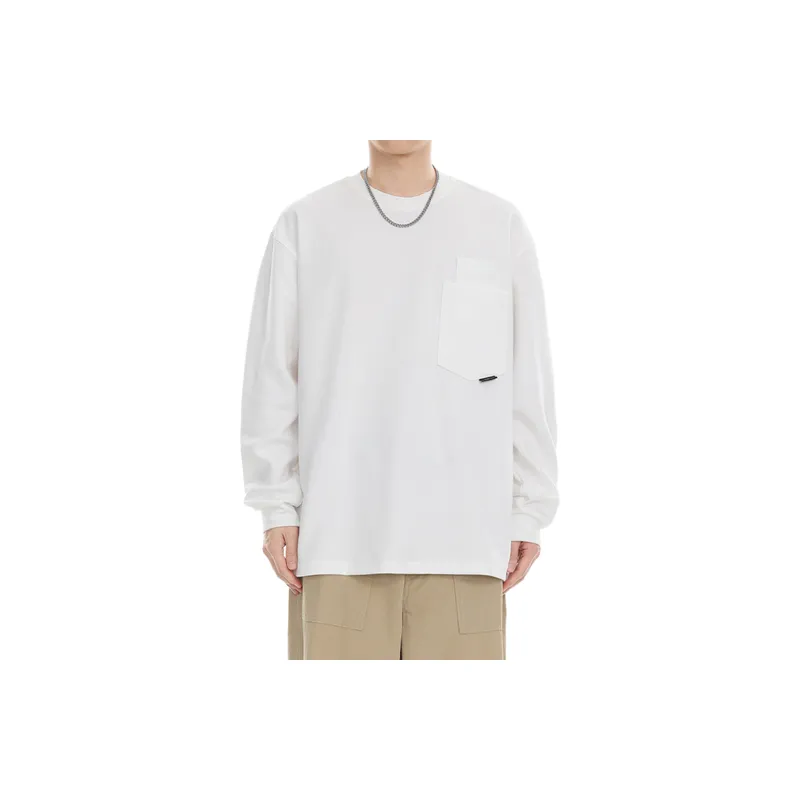 Plain Loose Blended Synthetic Fabrics T Shirt-8