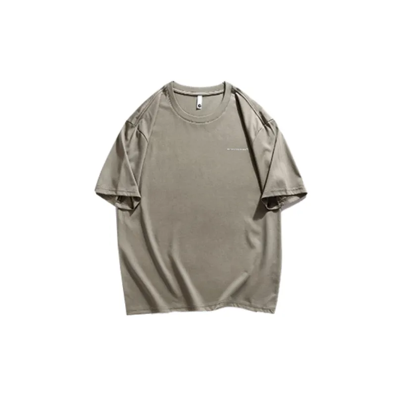Loose Plain Cotton T Shirt-2