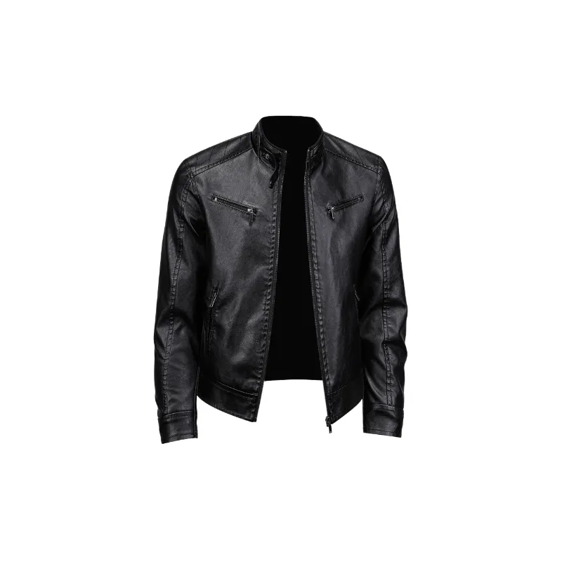 Casual Waterproof PU Leather Jacket-6