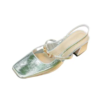 Simple Metal Mary Jane Shoes