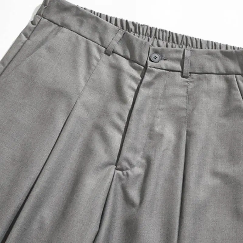 Casual Loose Linen Blend Fabric Suit Trousers-4