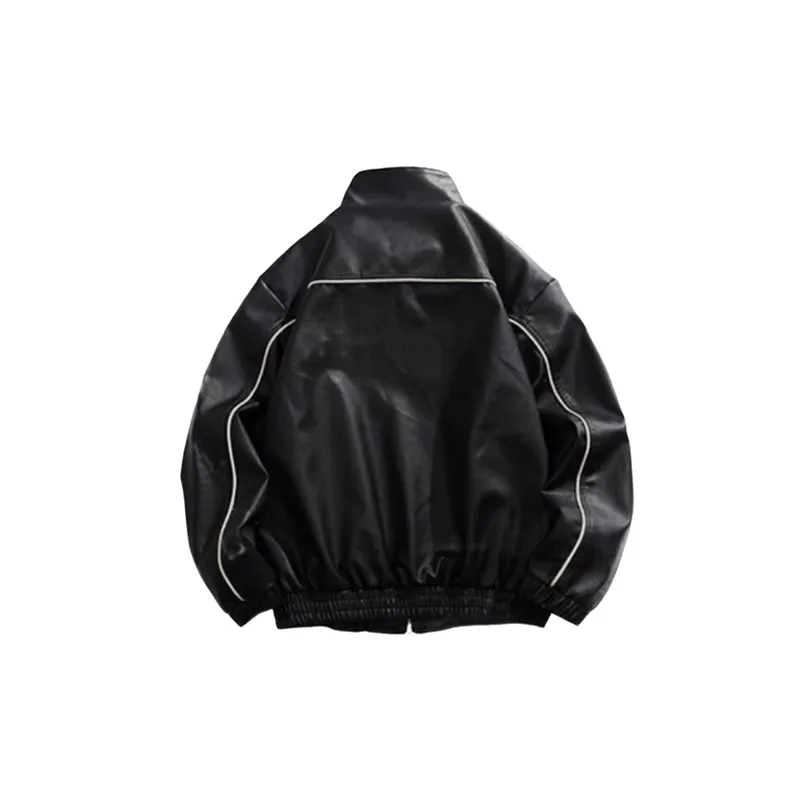 Casual Glamorous Leather Jacket-1