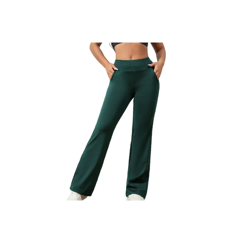 Simple Loose Polyester Casual Pants Women-0