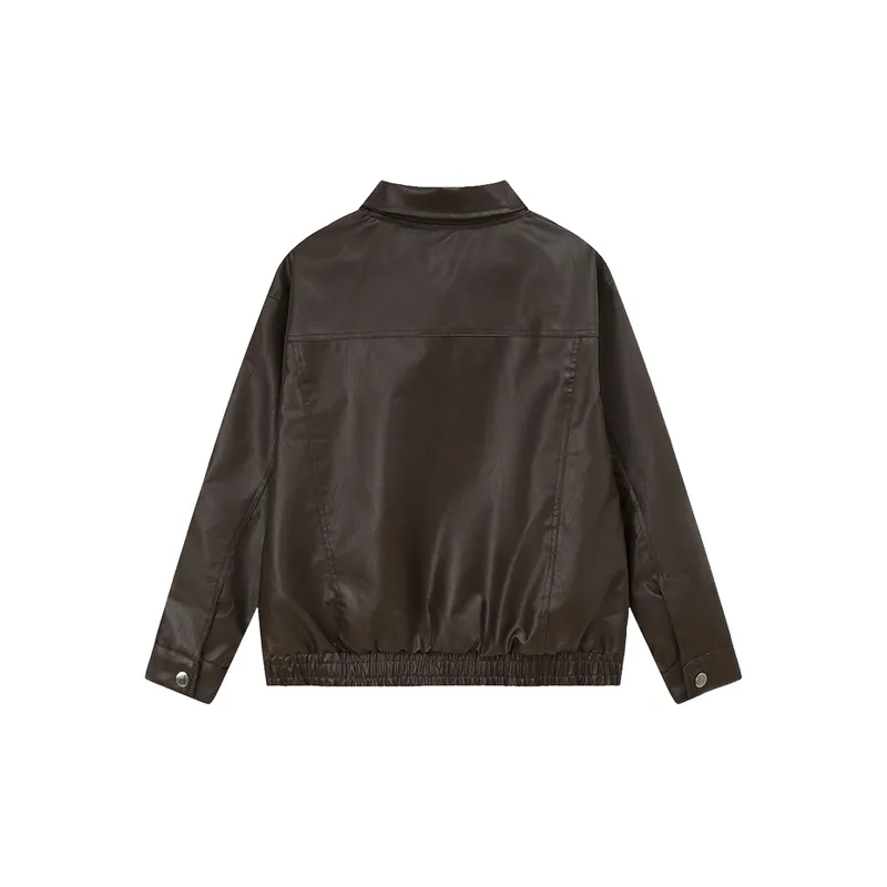 Street Loose PU Jacket-1