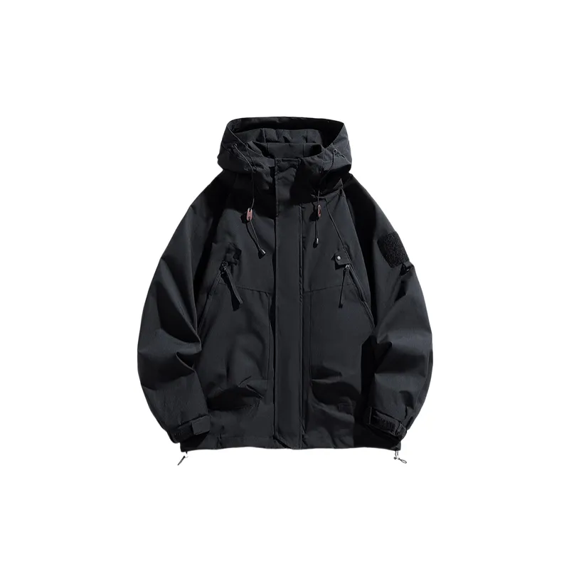 Loose Fashionable Blended Synthetic Fabrics Outdoor Jacket-5