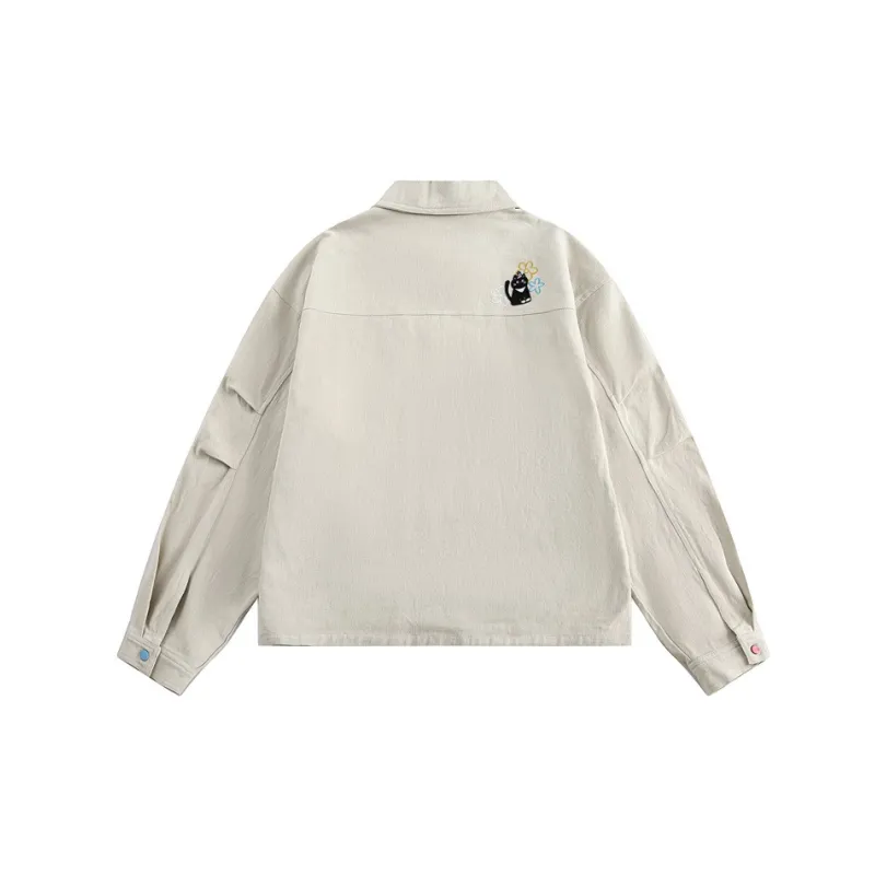 Trendy Graffiti Embroidered Cotton Jacket-1